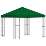 vidaXL Altánok 3 x 3 m Zelená Polyester a oceľ 190 gsm – Obrázok 2