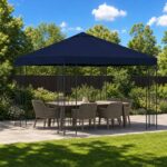 vidaXL Altánok 3 x 3 m Modrá Polyester a oceľ 190 gsm