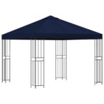 vidaXL Altánok 3 x 3 m Modrá Polyester a oceľ 190 gsm – Obrázok 2