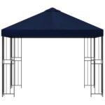 vidaXL Altánok 3 x 3 m Modrá Polyester a oceľ 190 gsm – Obrázok 3