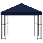 vidaXL Altánok 3 x 3 m Modrá Polyester a oceľ 190 gsm – Obrázok 4