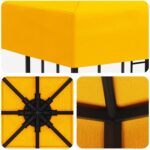 vidaXL Altánok 3 x 3 m Žltá Polyester a oceľ 190 gsm – Obrázok 5