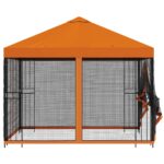 vidaXL Záhradný altánok so bočnými stenami 3 x 3 m Oranžová – Obrázok 6