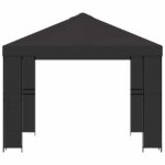 vidaXL Altánok 3 x 3 m Antracitová Polyester a oceľ 190 gsm – Obrázok 4