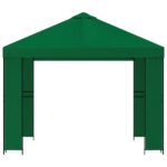 vidaXL Altánok 3 x 3 m Zelená Polyester a oceľ 190 gsm – Obrázok 3