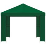 vidaXL Altánok 3 x 3 m Zelená Polyester a oceľ 190 gsm – Obrázok 4