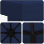 vidaXL Altánok 3 x 3 m Modrá Polyester a oceľ 190 gsm – Obrázok 5