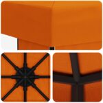 vidaXL Altánok 3 x 3 m Oranžová Polyester a oceľ 190 gsm – Obrázok 5