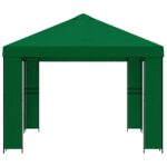 vidaXL Altánok 4 × 3 m Zelená Polyester a oceľ 190 gsm – Obrázok 4