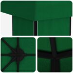 vidaXL Altánok 4 × 3 m Zelená Polyester a oceľ 190 gsm – Obrázok 5