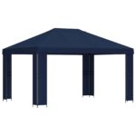 vidaXL Altánok 4 × 3 m Modrá Polyester a oceľ 190 gsm – Obrázok 2
