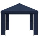 vidaXL Altánok 4 × 3 m Modrá Polyester a oceľ 190 gsm – Obrázok 4