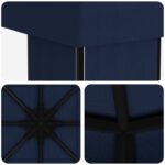 vidaXL Altánok 4 × 3 m Modrá Polyester a oceľ 190 gsm – Obrázok 5