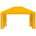 vidaXL Altánok 4 × 3 m Žltá Polyester a oceľ 190 gsm – Obrázok 3