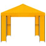 vidaXL Altánok 4 × 3 m Žltá Polyester a oceľ 190 gsm – Obrázok 4