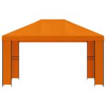 vidaXL Altánok 4 × 3 m Oranžová Polyester a oceľ 190 gsm – Obrázok 3