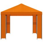 vidaXL Altánok 4 × 3 m Oranžová Polyester a oceľ 190 gsm – Obrázok 4