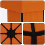 vidaXL Altánok 4 × 3 m Oranžová Polyester a oceľ 190 gsm – Obrázok 5