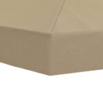vidaXL Kryt na altánkovú strechu 6 x 3 m Béžová Polyester 190 – Obrázok 5