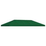 vidaXL Kryt na altánkovú strechu 6 x 3 m Zelená Polyester 190 – Obrázok 2