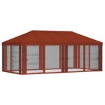 vidaXL Kryt altánku s bočnými stenami 6 x 3 m Tehlová Polyester 190 – Obrázok 3