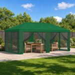 vidaXL Kryt altánku s bočnými stenami 6 x 3 m Zelená Polyester 190