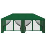vidaXL Kryt altánku s bočnými stenami 6 x 3 m Zelená Polyester 190 – Obrázok 5