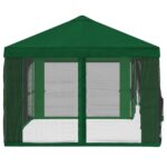 vidaXL Kryt altánku s bočnými stenami 6 x 3 m Zelená Polyester 190 – Obrázok 6