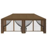 vidaXL Kryt altánku s bočnými stenami 6 x 3 m Sivohnedá Polyester 190 – Obrázok 5