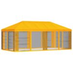 vidaXL Kryt altánku s bočnými stenami 6 x 3 m Žltá Polyester 190 – Obrázok 3