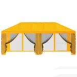 vidaXL Kryt altánku s bočnými stenami 6 x 3 m Žltá Polyester 190 – Obrázok 5