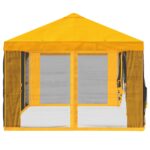 vidaXL Kryt altánku s bočnými stenami 6 x 3 m Žltá Polyester 190 – Obrázok 6