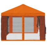vidaXL Kryt altánku s bočnými stenami 6 x 3 m Oranžová Polyester 190 – Obrázok 6