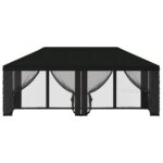 vidaXL Kryt altánku s bočnými stenami 6 x 3 m Čierna Polyester 190 – Obrázok 5