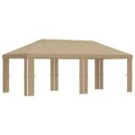 vidaXL Záhradný altánkový kryt 6 x 3 m Béžová Polyester 190 gsm – Obrázok 2