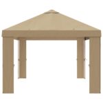 vidaXL Záhradný altánkový kryt 6 x 3 m Béžová Polyester 190 gsm – Obrázok 4