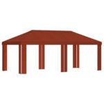 vidaXL Záhradný altánkový kryt 6 x 3 m Tehlová Polyester 190 gsm – Obrázok 2