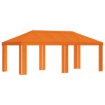 vidaXL Záhradný altánkový kryt 6 x 3 m Oranžová Polyester 190 gsm – Obrázok 2