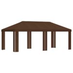 vidaXL Záhradný altánkový kryt 6 x 3 m Hnedá Polyester 190 gsm – Obrázok 2