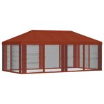 vidaXL Kryt altánku s bočnými stenami Tehlová 600,5 x 300,5 cm – Obrázok 3