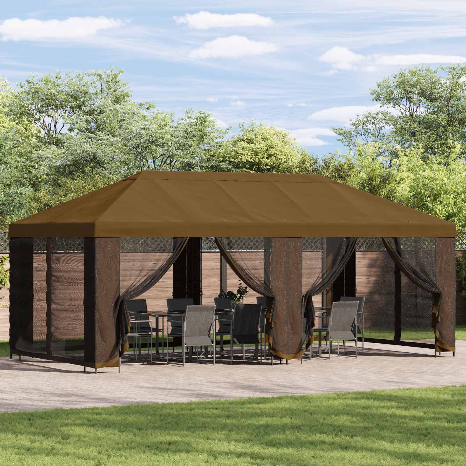 900440_1-15.jpg vidaXL Kryt altánku s bočnými stenami Sivohnedá 600,5 x 300,5 cm – Obrázok 1