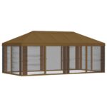 vidaXL Kryt altánku s bočnými stenami Sivohnedá 600,5 x 300,5 cm – Obrázok 3