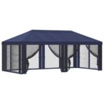 vidaXL Kryt altánku s bočnými stenami Modrá 600,5 x 300,5 cm Polyester – Obrázok 2