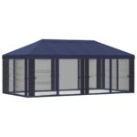 vidaXL Kryt altánku s bočnými stenami Modrá 600,5 x 300,5 cm Polyester – Obrázok 3