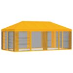 vidaXL Kryt altánku s bočnými stenami Žltá 600,5 x 300,5 cm Polyester – Obrázok 3
