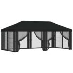 vidaXL Kryt altánku s bočnými stenami Čierna 600,5 x 300,5 cm – Obrázok 2