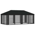 vidaXL Kryt altánku s bočnými stenami Čierna 600,5 x 300,5 cm – Obrázok 3