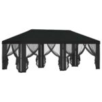 vidaXL Kryt altánku s bočnými stenami Čierna 600,5 x 300,5 cm – Obrázok 4