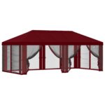 vidaXL Kryt altánku s bočnými stenami Vínovo červená 600,5 x 300,5 cm – Obrázok 2