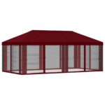 vidaXL Kryt altánku s bočnými stenami Vínovo červená 600,5 x 300,5 cm – Obrázok 3